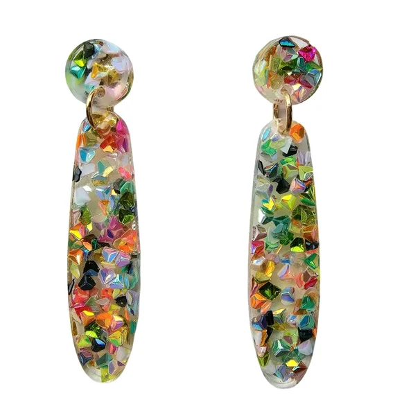 New dangle resin earrings - Picture 2 of 4